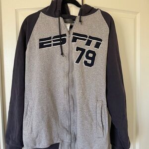 Vintage ESPN 79 Two-Tone Zip Hoodie